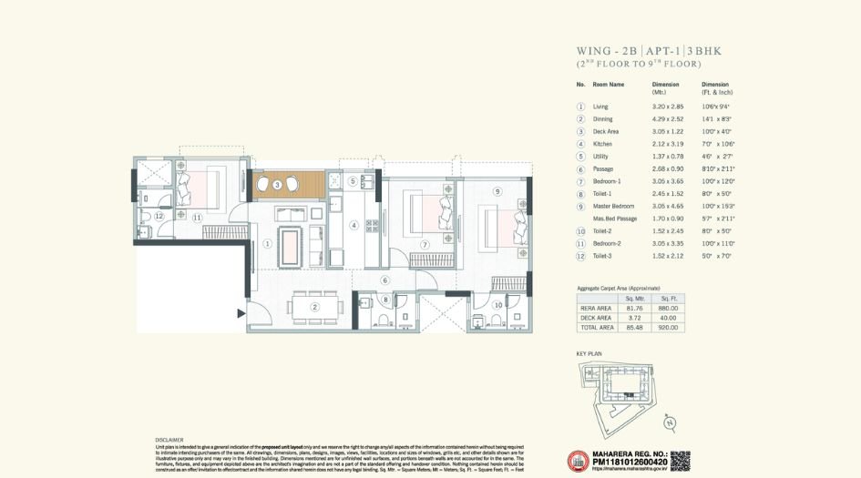 MS-Central-Park-Codename-K3-3 BHK-920 Sqft